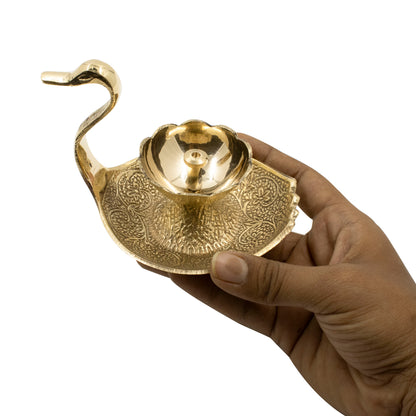 Brass Duck Nandha Diya for Puja| Pooja Aarti|Arti Deepak Deepam Oil Lamp