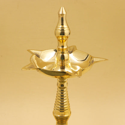 Brass Kerala Fancy Diya Size-9 (Pital Kerala Sundar Deepak)