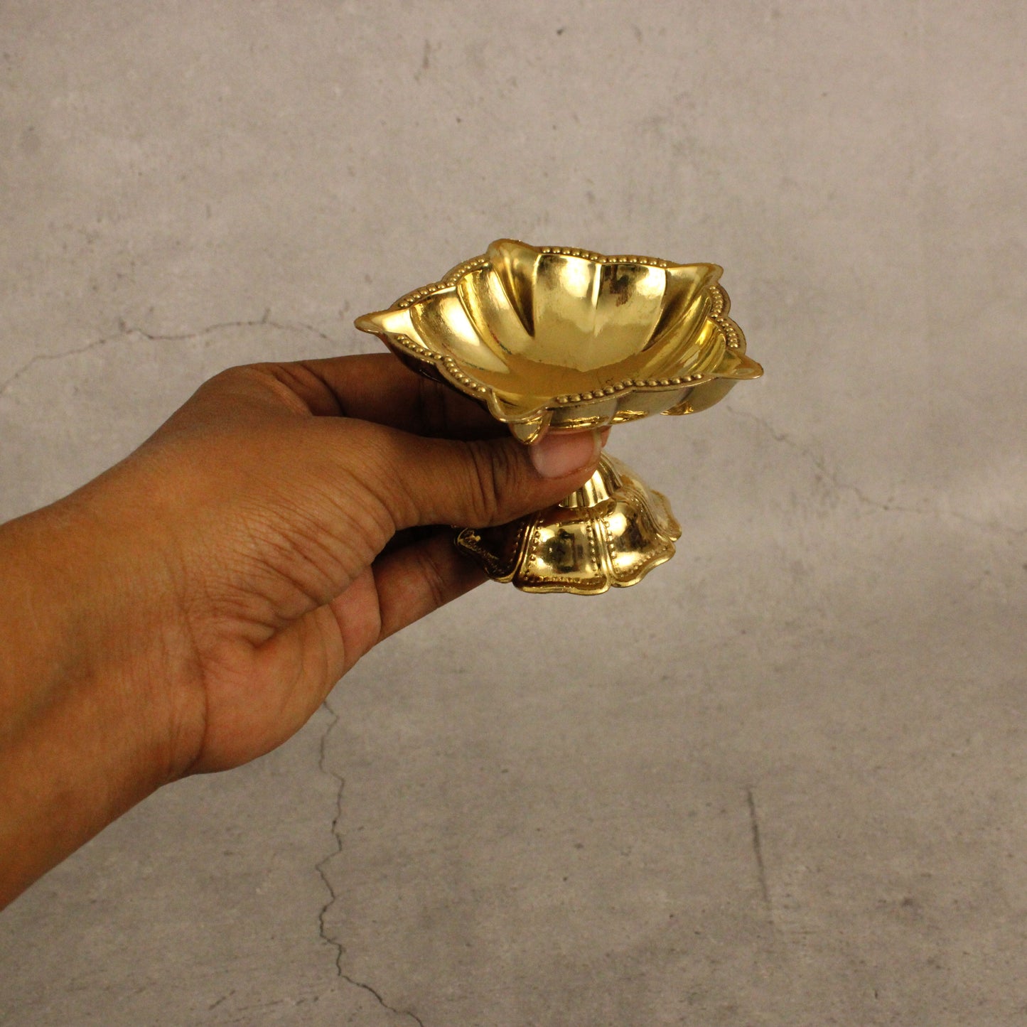 Brass Star Diya (Pital Tara Deepak / Nakshatra Lamp)