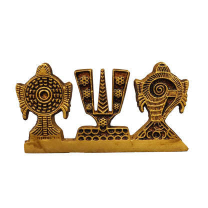 Car Dashboard Shangu Chakra Namah Antique Finish Idol