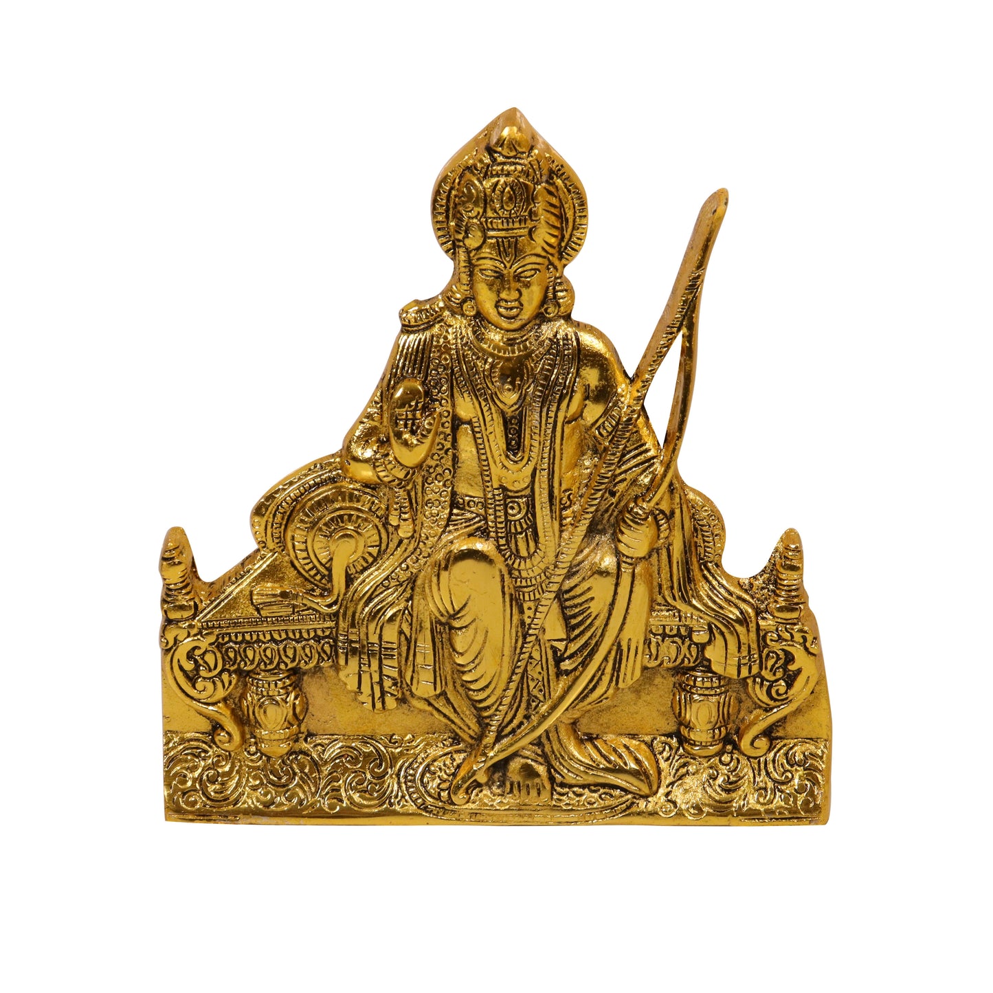 Oxidised Gold Finished Ram Wall Hanging God Idol Statue (Pital Ram Murti / Shri Ram Bhagwan)