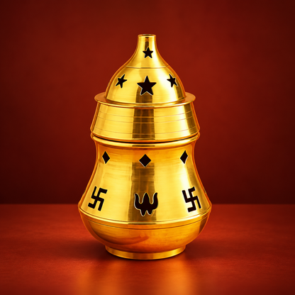 Brass Karpoor Lamp |Diffuser diya