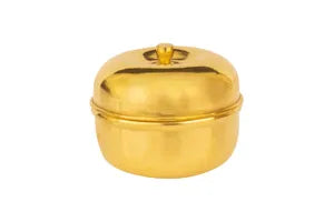 Brass Apple Kumkum Holder