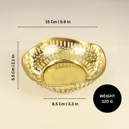 Brass Deep Bowl Fancy (Pital Deepak Katori Sundar)