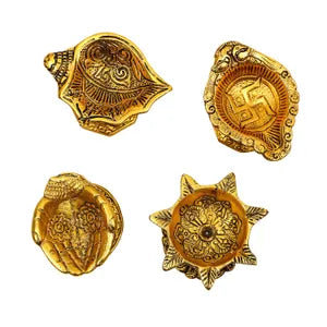 Oxidized Four Diyas Set