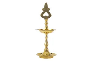 हस्तनिर्मित पीतल लक्ष्मी कुथु विलाक्कु दीया