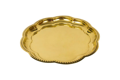 Brass Zigzag Thali (Pital Lehria Design Plate)