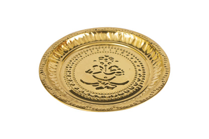 Brass Ganesha Thali (Pital Vinayak Puja Thali / Ganapati Plate)