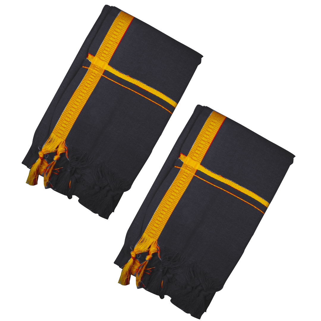 ANGAVASTHIRAM-Small Border Black(Pack of 2)