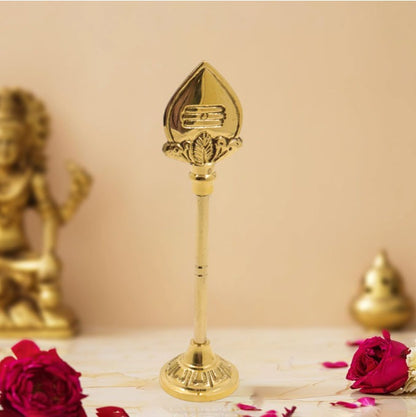 भगवान मुरुगा वेल भगवान की मूर्ति गोल आधार आकार [110 ग्राम] के साथ - वेल स्टैंड 15 सेमी