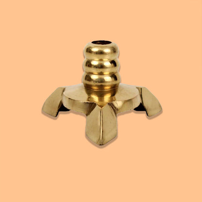 Brass Wick Holder (Vilakku Thiri Stand) - Big (Pital Batti Stand Bada)