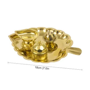 Thali Kumkum Plate With Diya