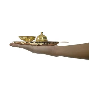 Thali Kumkum Plate With Diya