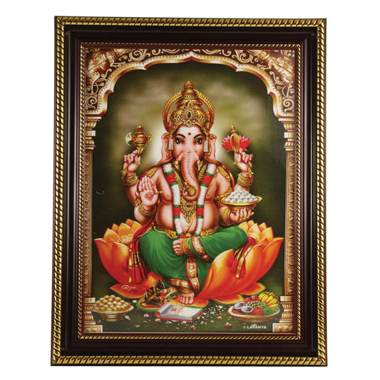Plastic Gold God photo frame vinayagar model-1