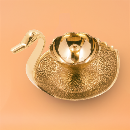 Brass Duck Nandha Diya for Puja| Pooja Aarti|Arti Deepak Deepam Oil Lamp