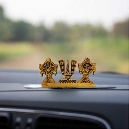 Car Dashboard Shangu Chakra Namah Antique Finish Idol