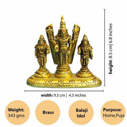Brass Devi Namah Perumal Statue (Pital Lakshmi Vishnu Murti)