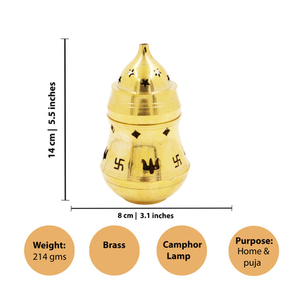 Brass Karpoor Lamp |Diffuser diya