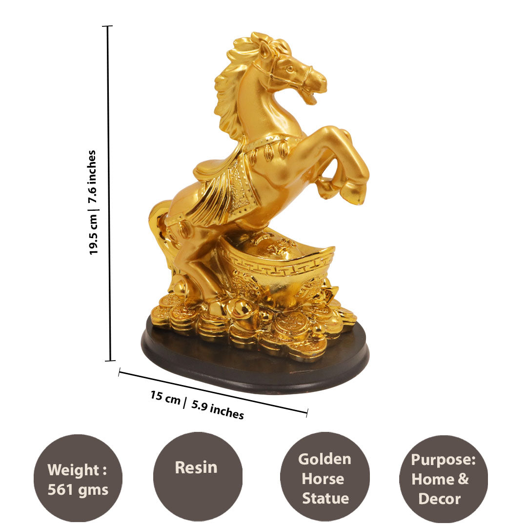Resin Horse Decorative Showpiece (Ashva Murti)