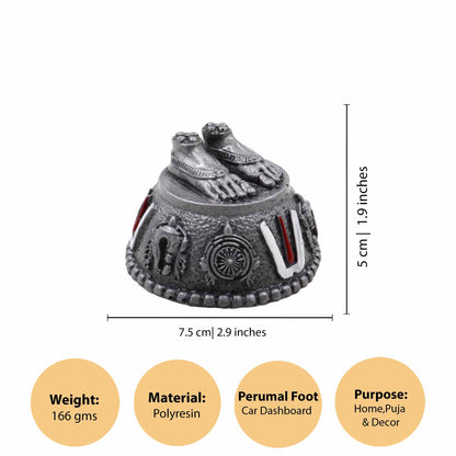 Perumal Padam - Silver (Vishnu Charan Chandi)