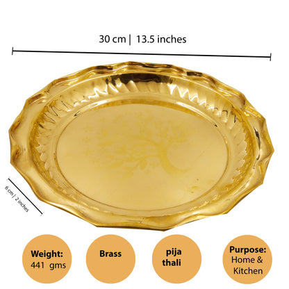 Brass Round Tray-Tree (Pital Vriksh Design Plate)