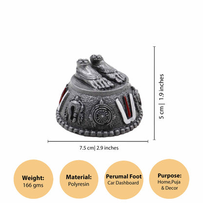Perumal Padam - Silver (Vishnu Charan Chandi)