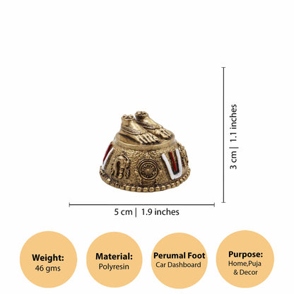 Perumal Padam (Gold, Small) (Vishnu Charan Sona Chota)