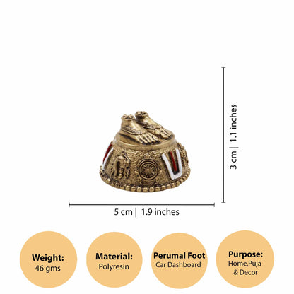 Perumal Padam (Gold, Small) (Vishnu Charan Sona Chota)