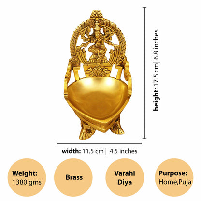 Brass Antique Varahi Vilaku (1.390 gm) (Pital Prachin Varahi Deepak)
