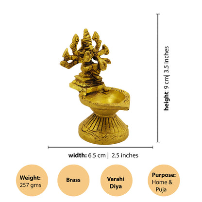 Antique Varagi Vilakku (Pital Prachin Varahi Deepak)