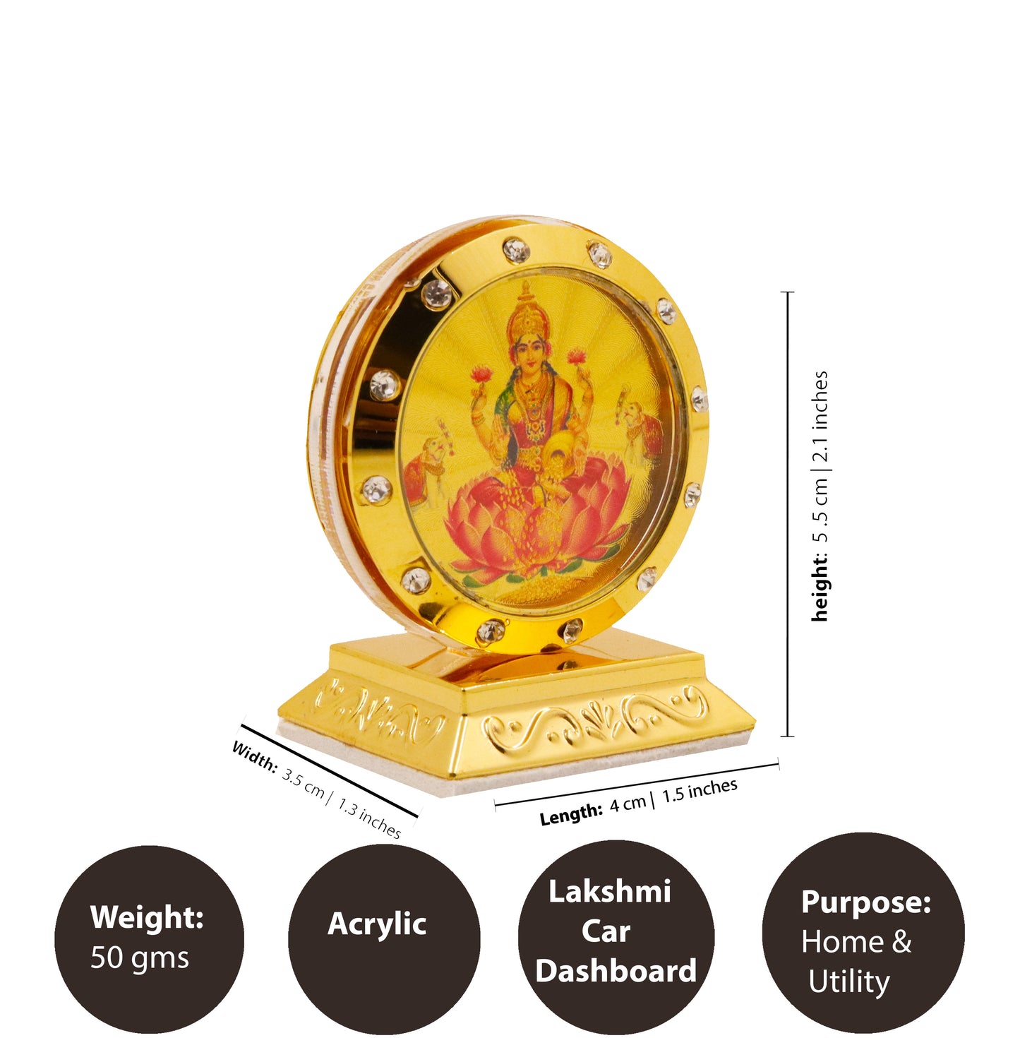 Round Double Side -Lakshmi (Gol Dono Taraf Laxmi)