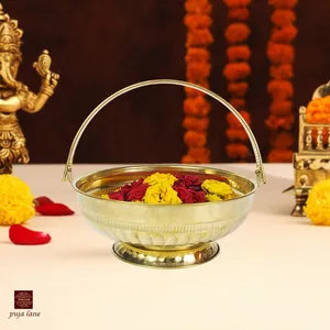 Lakshmi Brass Pooja Basket