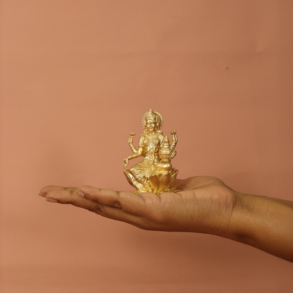Gold Coated Lakshmi Statue