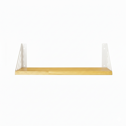 Wooden Pooja Shelf-Lines Brackets White (Lakdi Puja Shelf )