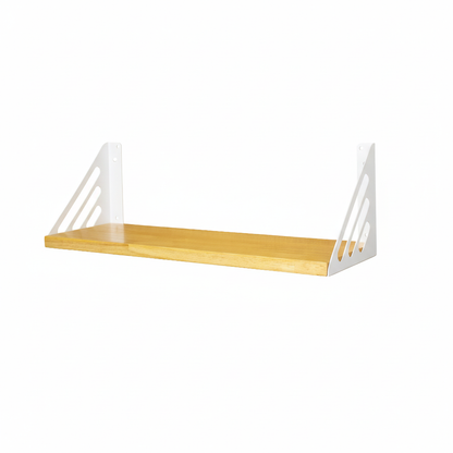 Wooden Pooja Shelf-Lines Brackets White (Lakdi Puja Shelf )