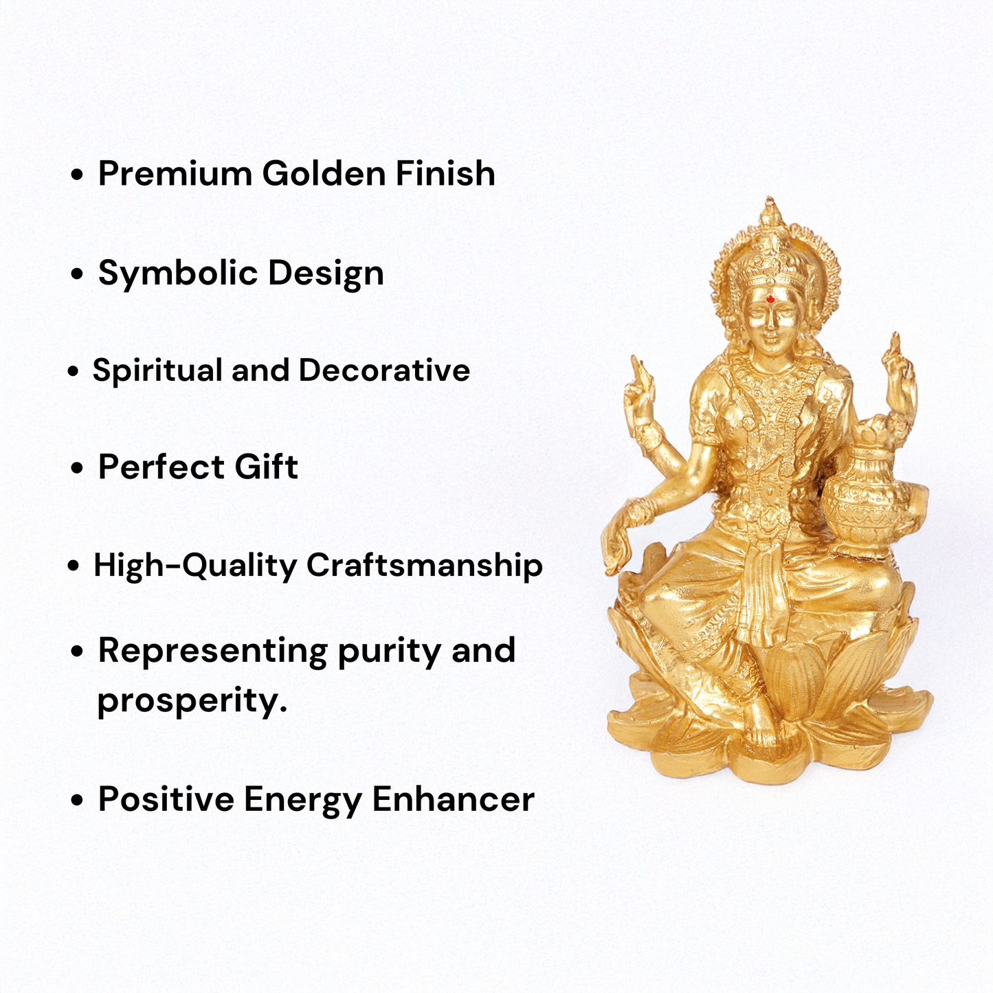 Gold Coated Lakshmi Statue