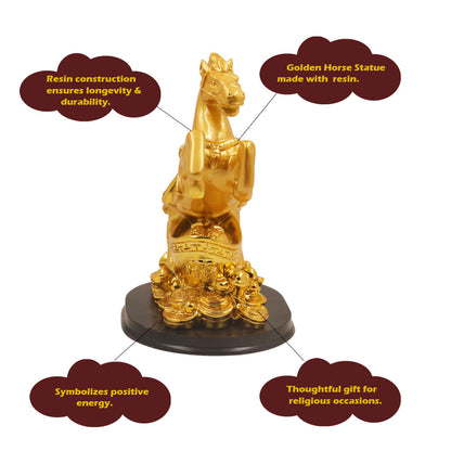 Resin Horse Decorative Showpiece (Ashva Murti)