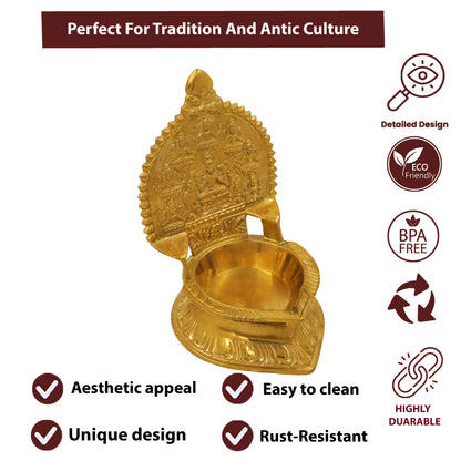 Brass Astalakshmi Lamp (Pital Ashta Laxmi Deepak)