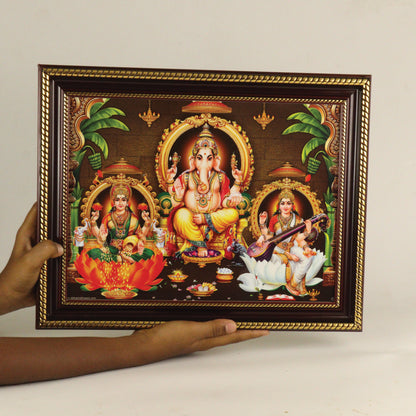 Lakshmi vinayagar saraswathi God photo frame