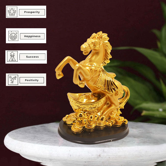 Resin Horse Decorative Showpiece (Ashva Murti)