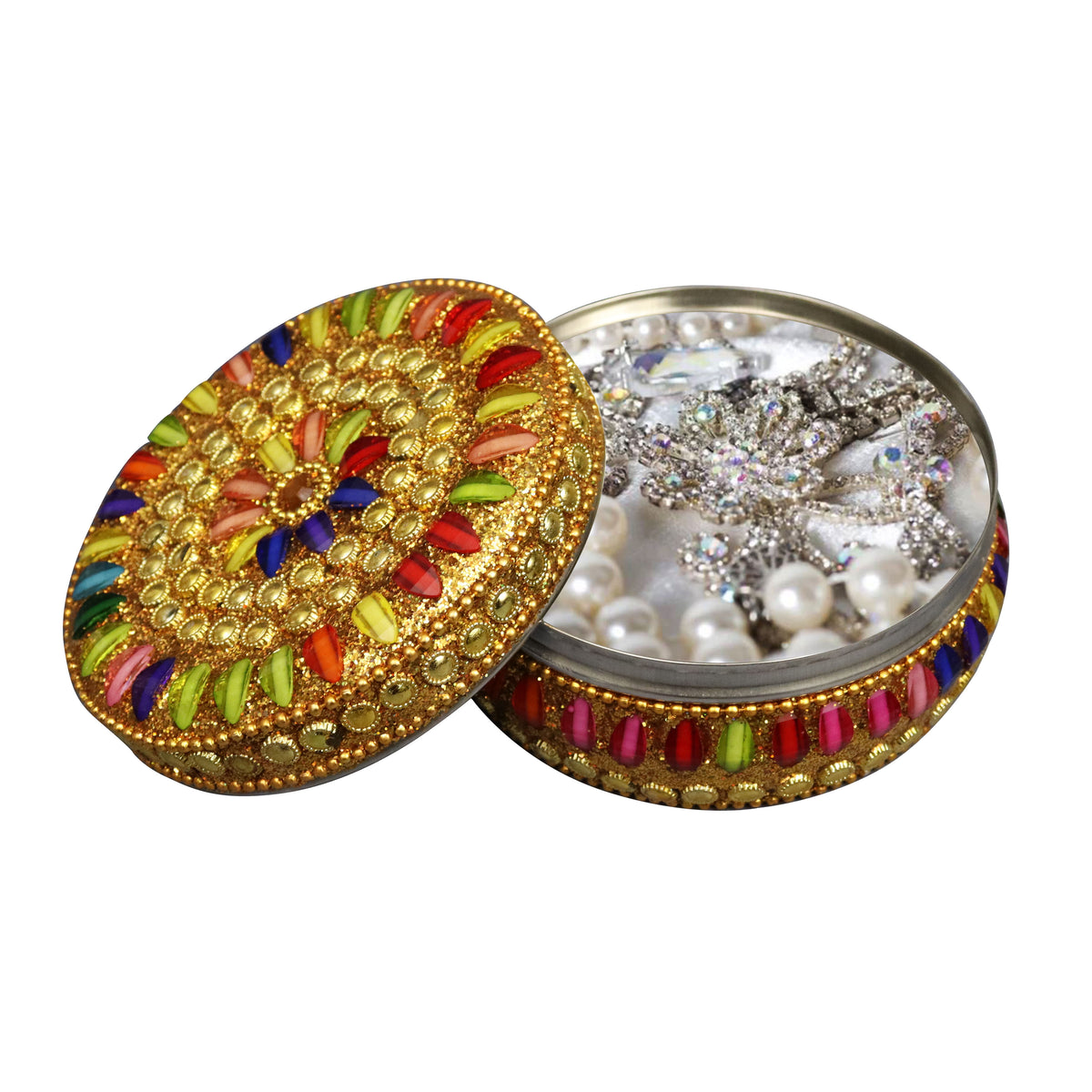 Multi color stone box size-6 (pack of 1)