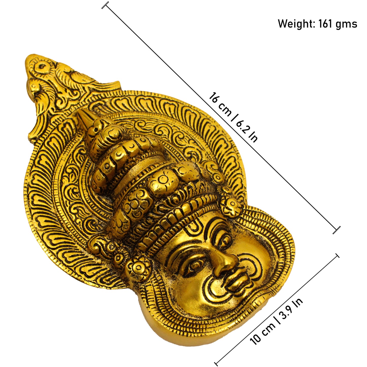 Oxidised Gold Finished Kathakali Idol (Kerala Dance Murti)