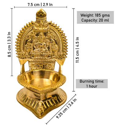 Brass Kamatchi Amman Vilakku-Small (Pital Kamakshi Mata Deepak)