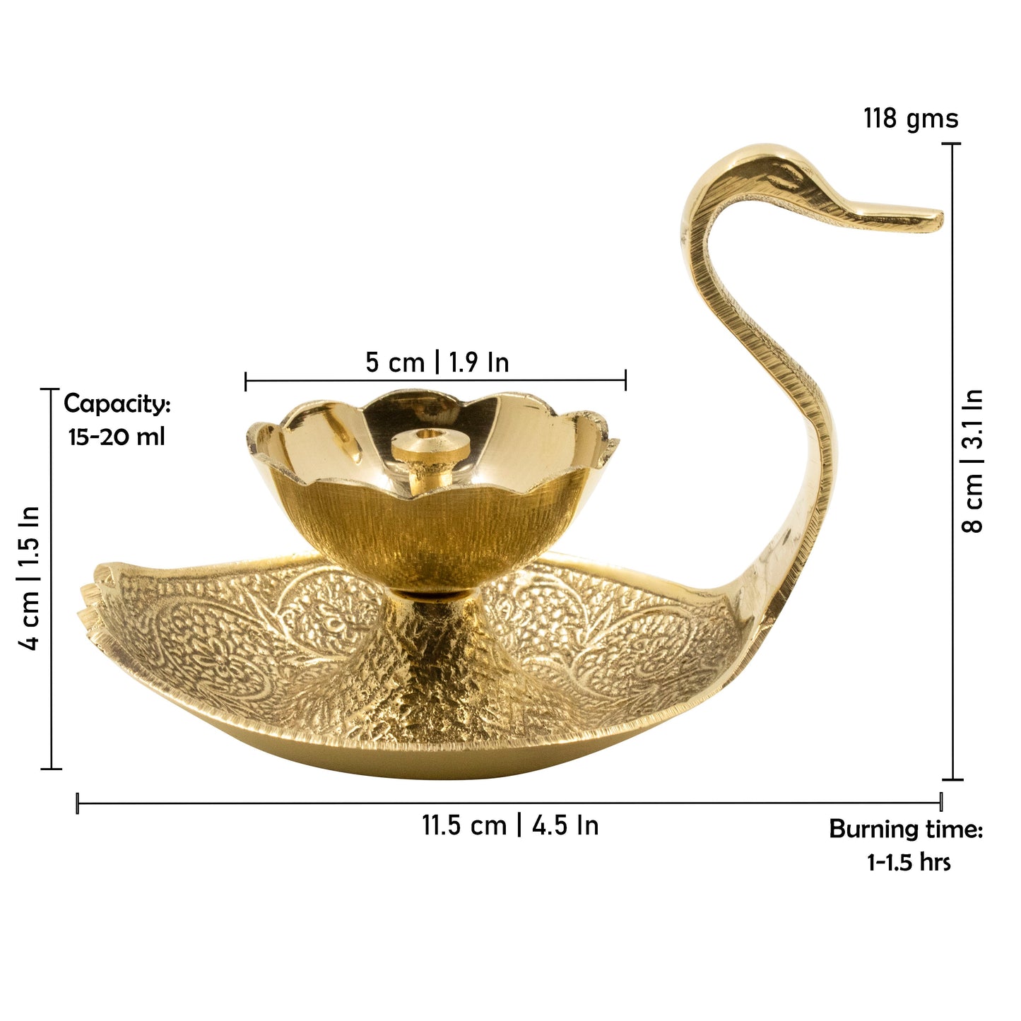 Brass Duck Nandha Diya (Pital Batakh Nanda Deepak)
