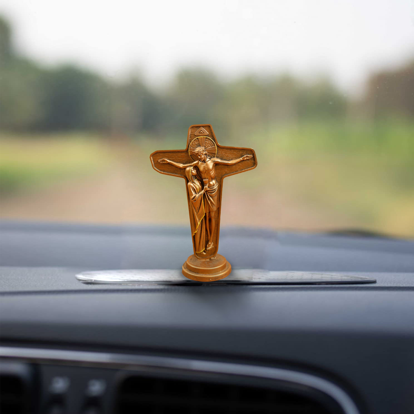 Jesus and Mother in Cross- 4 inch (Yesu Mata Cross)