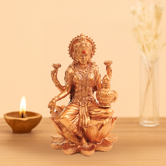 Copper Coated Lakshmi Statue