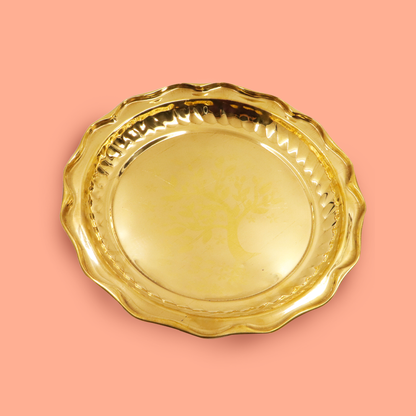 Brass Round Tray-Tree (Pital Vriksh Design Plate)