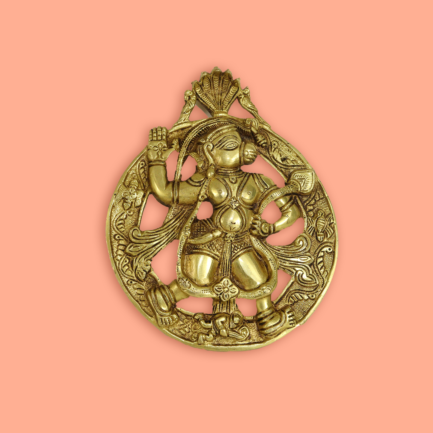 Brass Hanuman Wall Hanging
