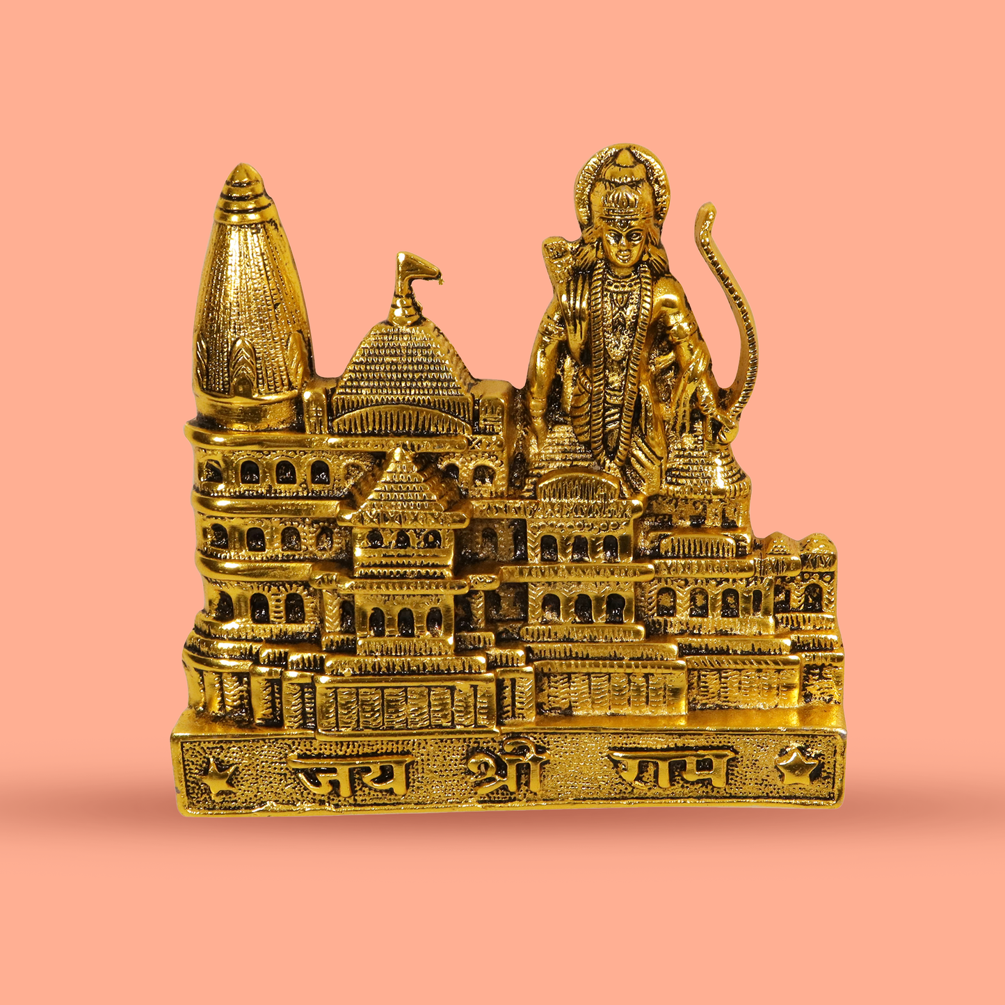 Oxidised Gold Finished Ram Mandir (Pital Ram Temple / Ayodhya Mandir)