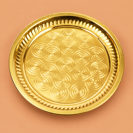 Brass Ring Thali Size-12
